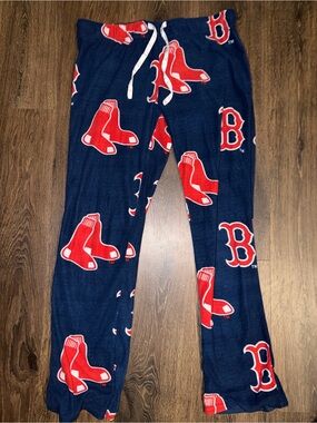 Red Sox Themed Navy Pajama Bottoms